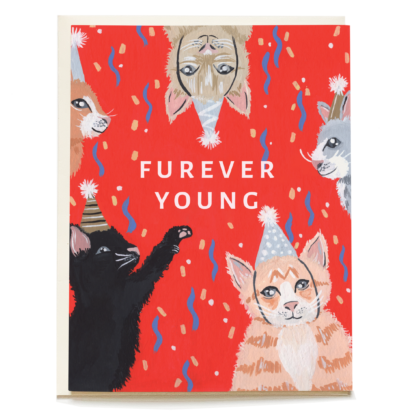 Kitten Party Birthday Greeting Card