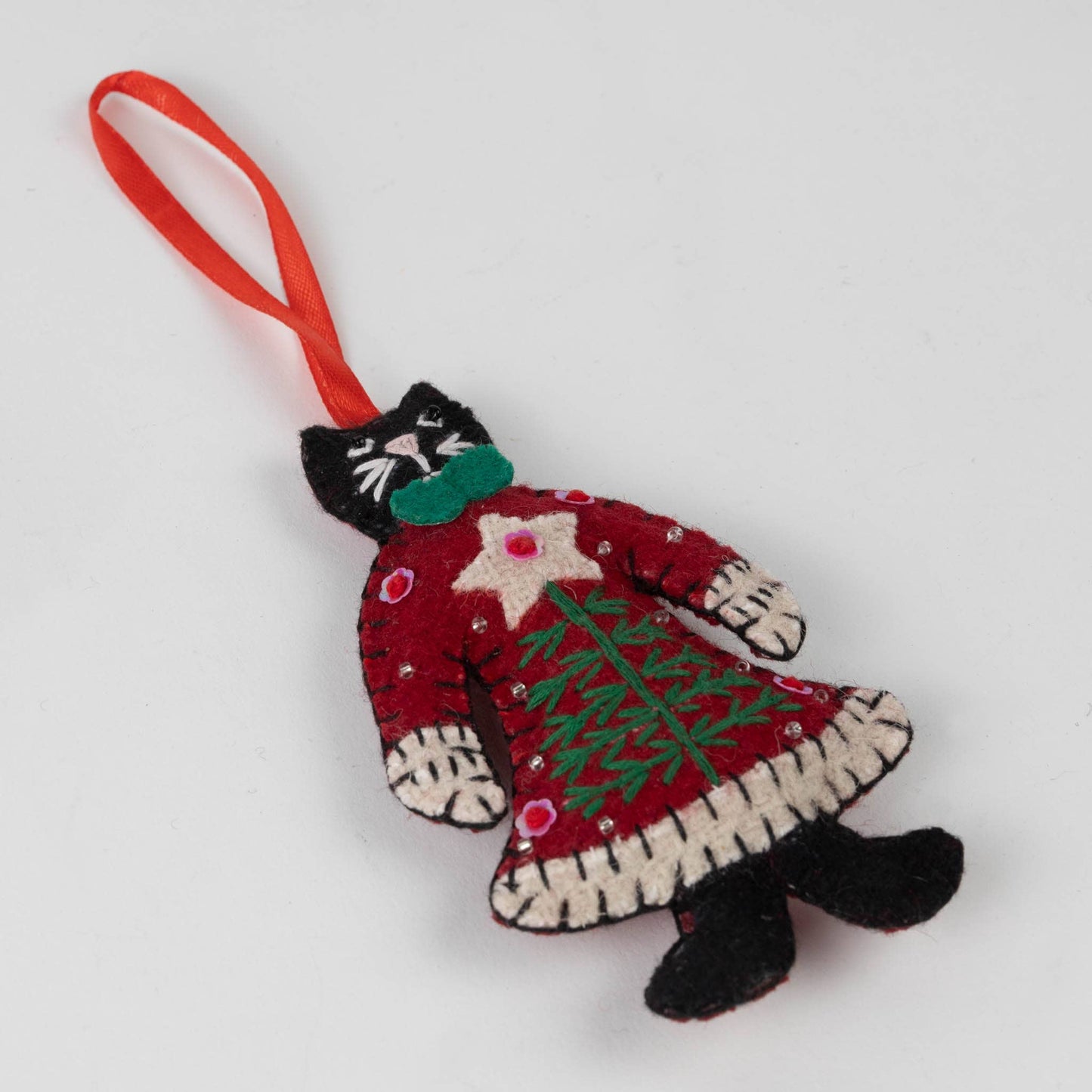 Mrs. Cat Claws Felt Ornament