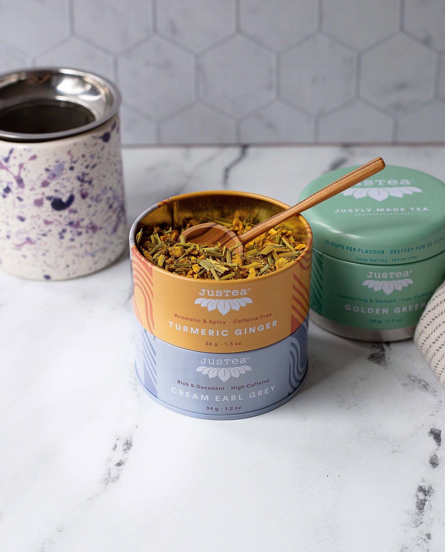 Assorted Tea Trio Tin & Spoon Set