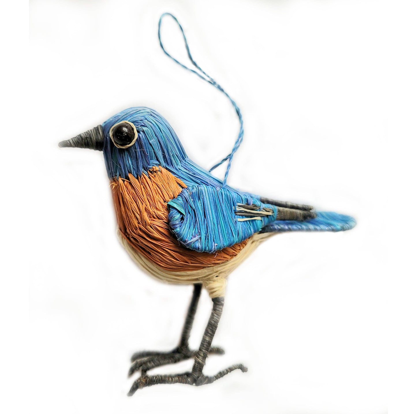 Blue Bird Woven Ornament