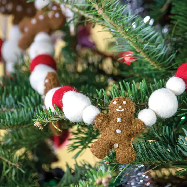 Gingerbread Man Felt Garland