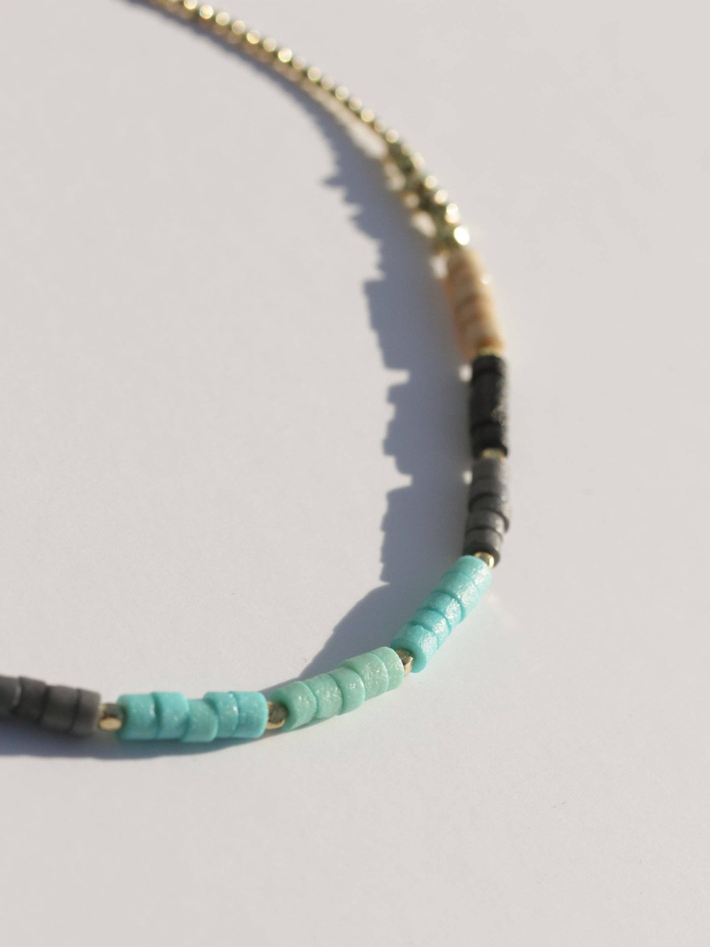 Turquoise Gradient Beaded Necklace