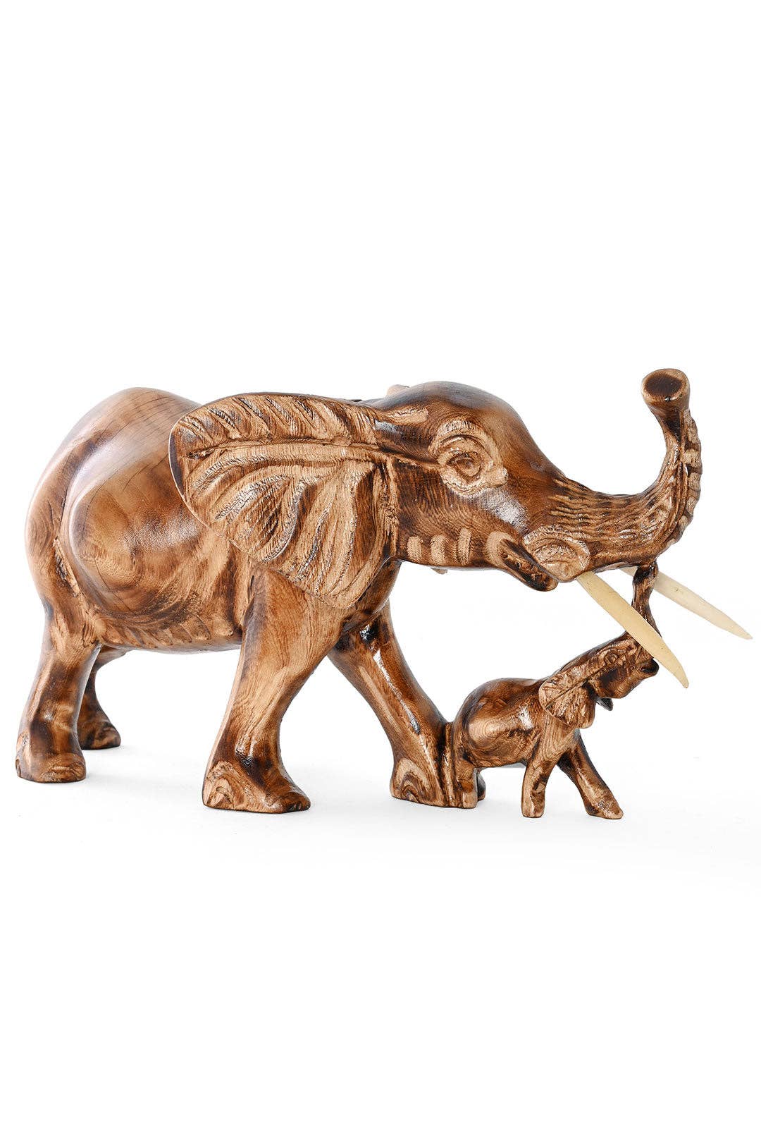 Mama and Baby African Elephant Sculpture