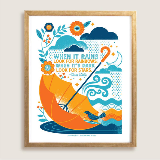 Rainbows and Stars Art Print