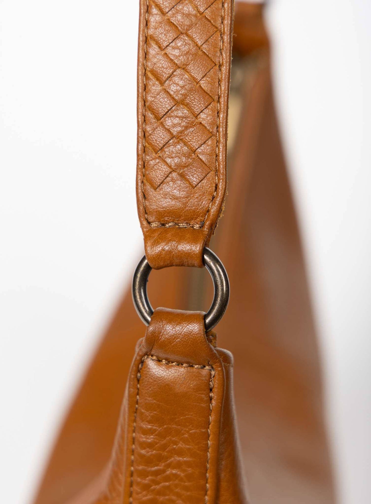 Honey Saddle Leather Shoulder Bag