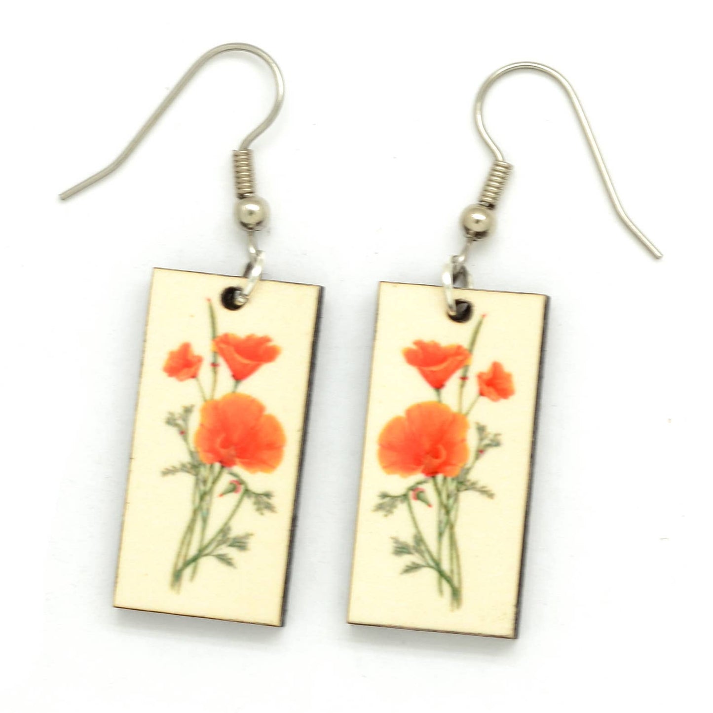 Vintage Botanical Illustration Dangle Earrings