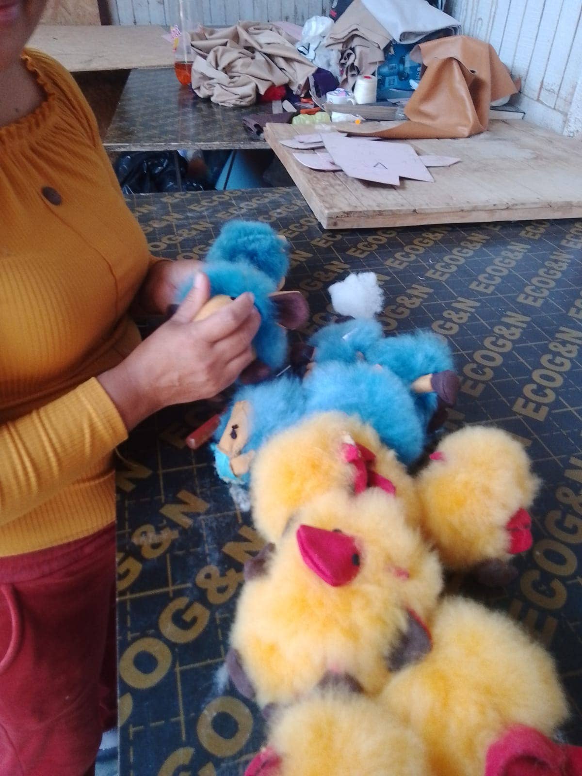 Colorful Alpaca Fur Goat