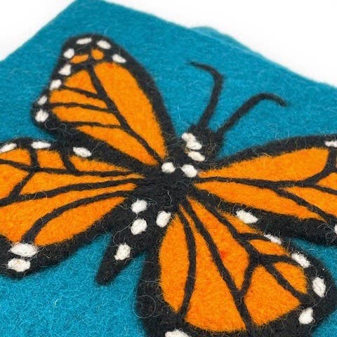 Monarch  Blue Square Felt Trivet