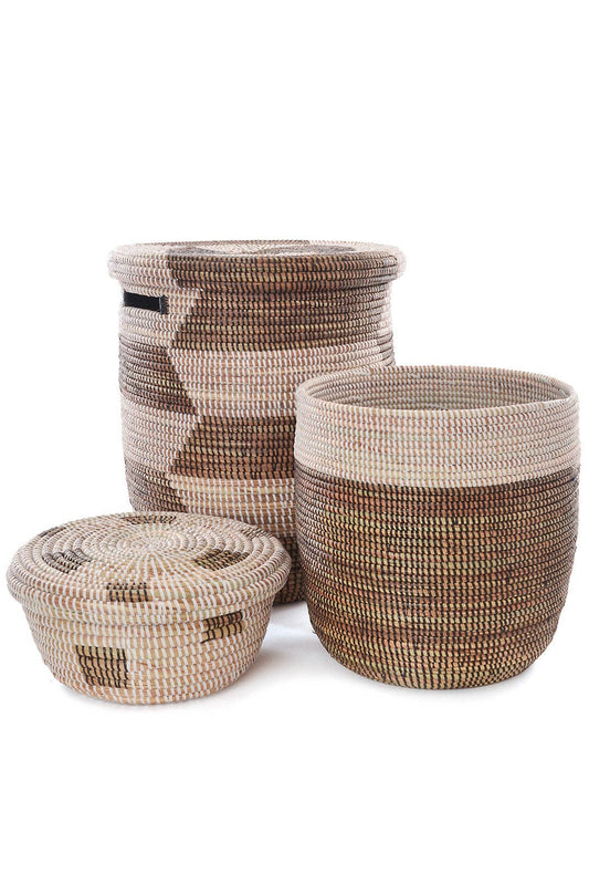 Black & White Woven Baskets