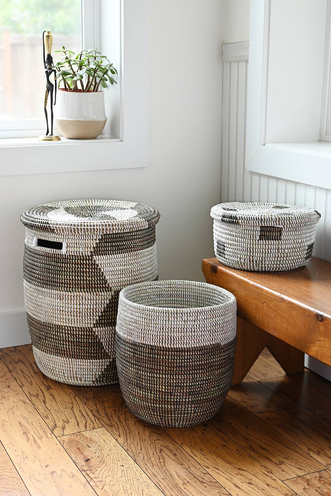 Black & White Woven Baskets