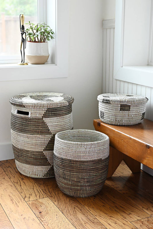 Black & White Woven Baskets