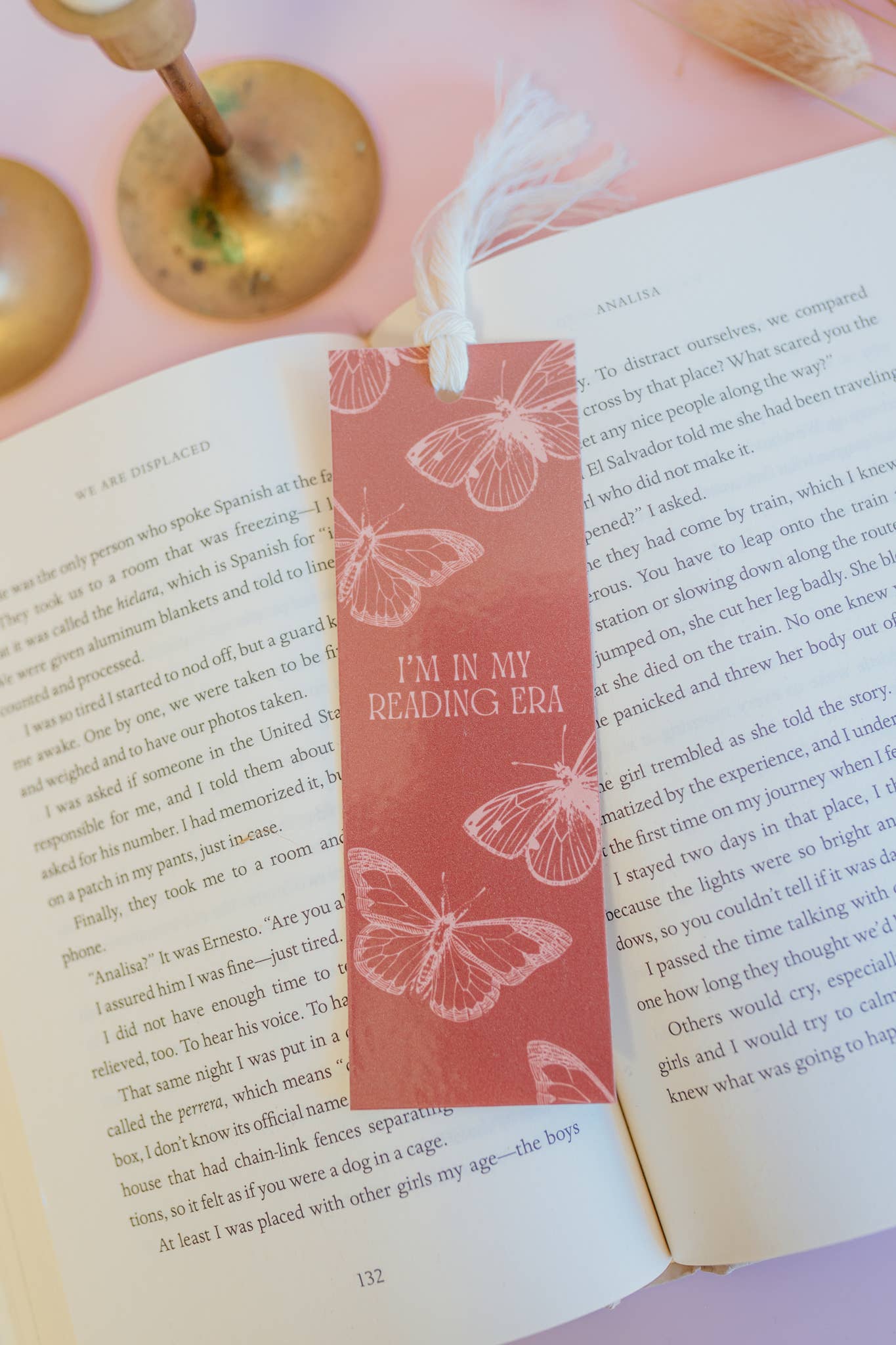 Peace & Justice are Intertwined Handmade Bookmark