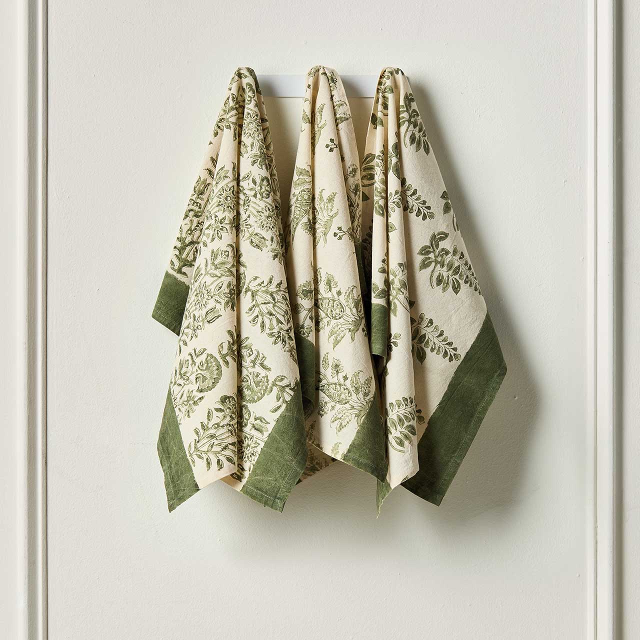 Fern Garden Kalamkari Hand Towel Set