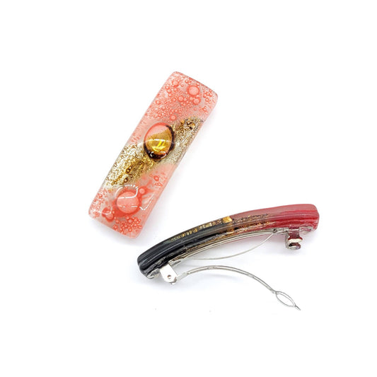 Fused Glass Small Barrette