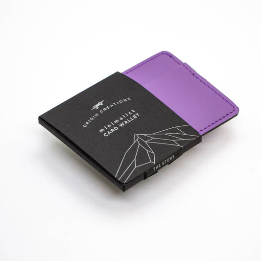Purple Leather Card Wallet