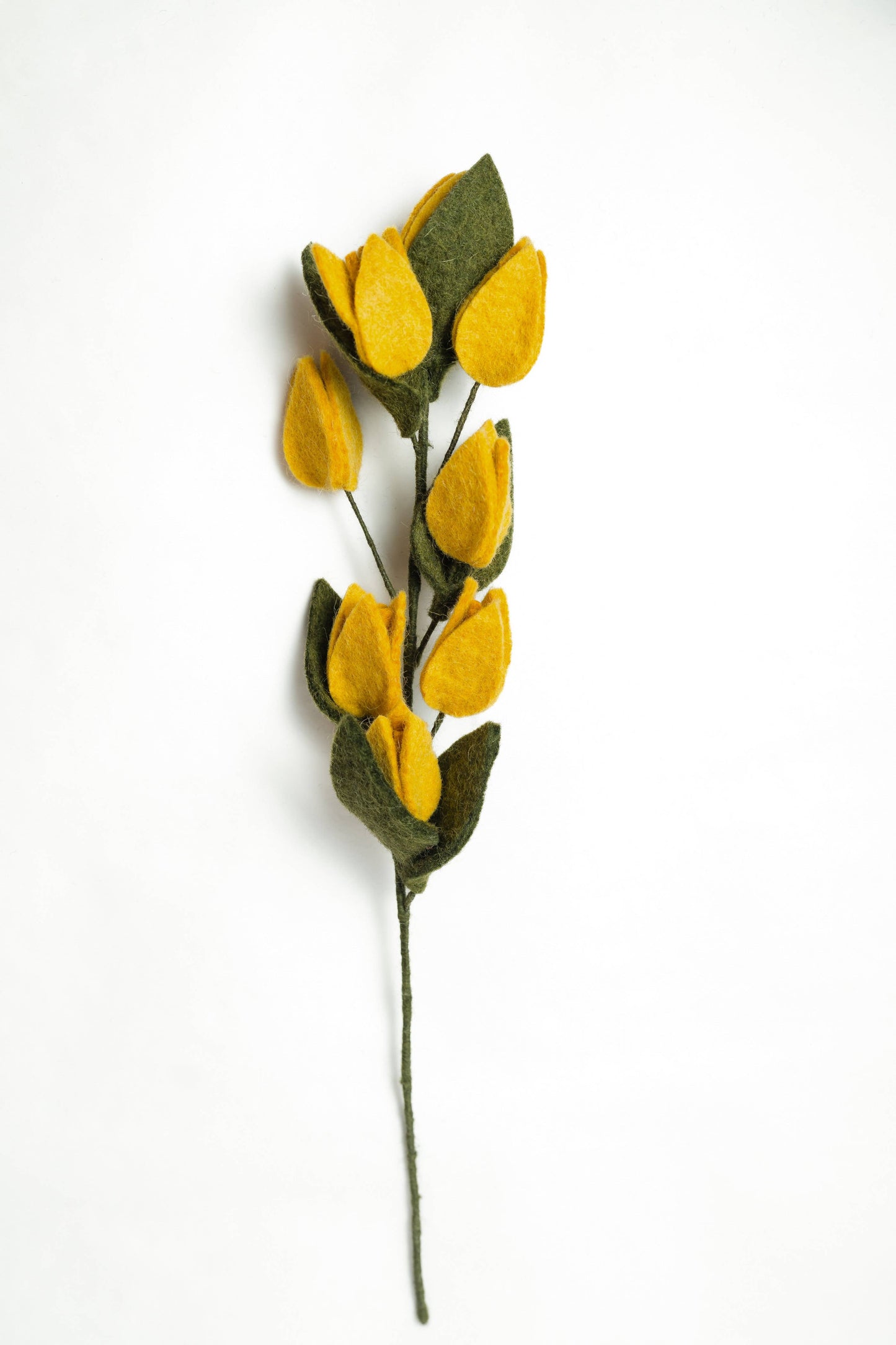 Yellow Tulip Felt Flower
