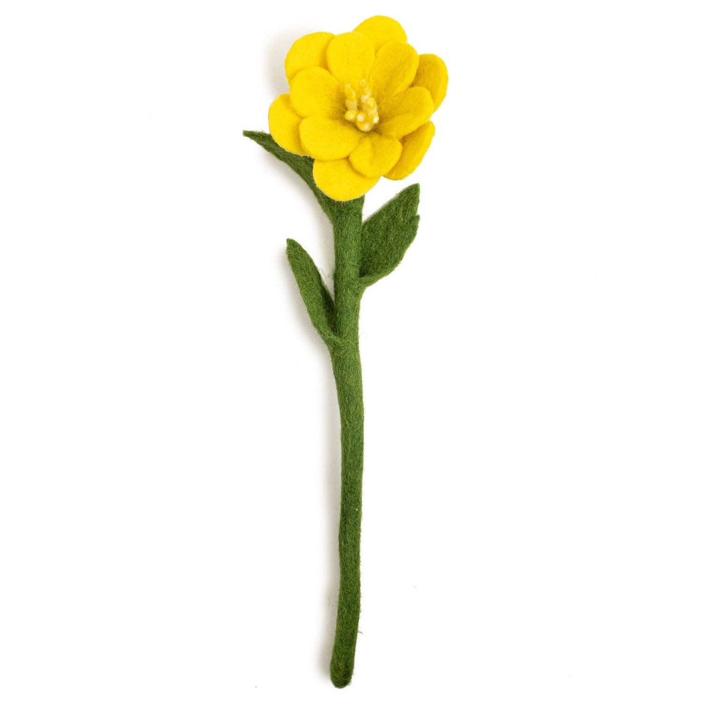 Felt Yellow Camellia Flower