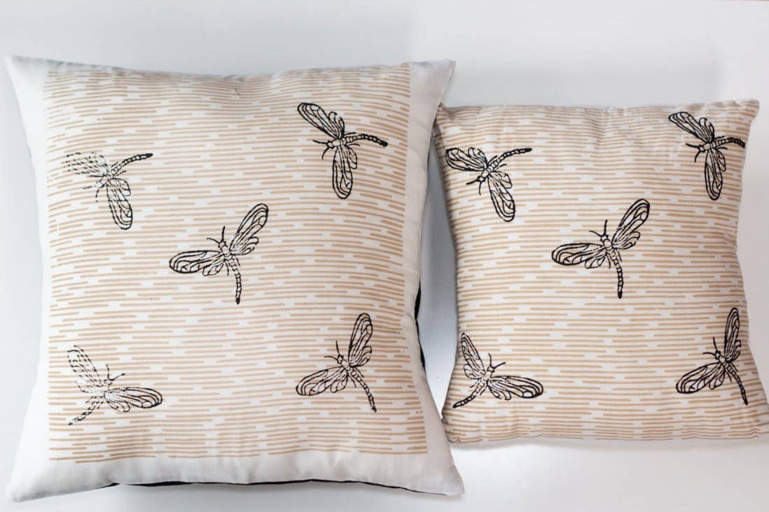 Dragonfly Handwoven Pillow w/Insert