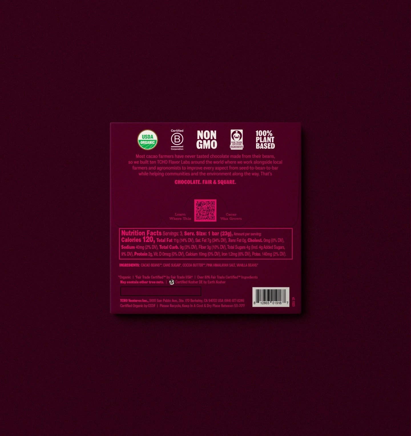 Dark & Salty Chocolate Bar