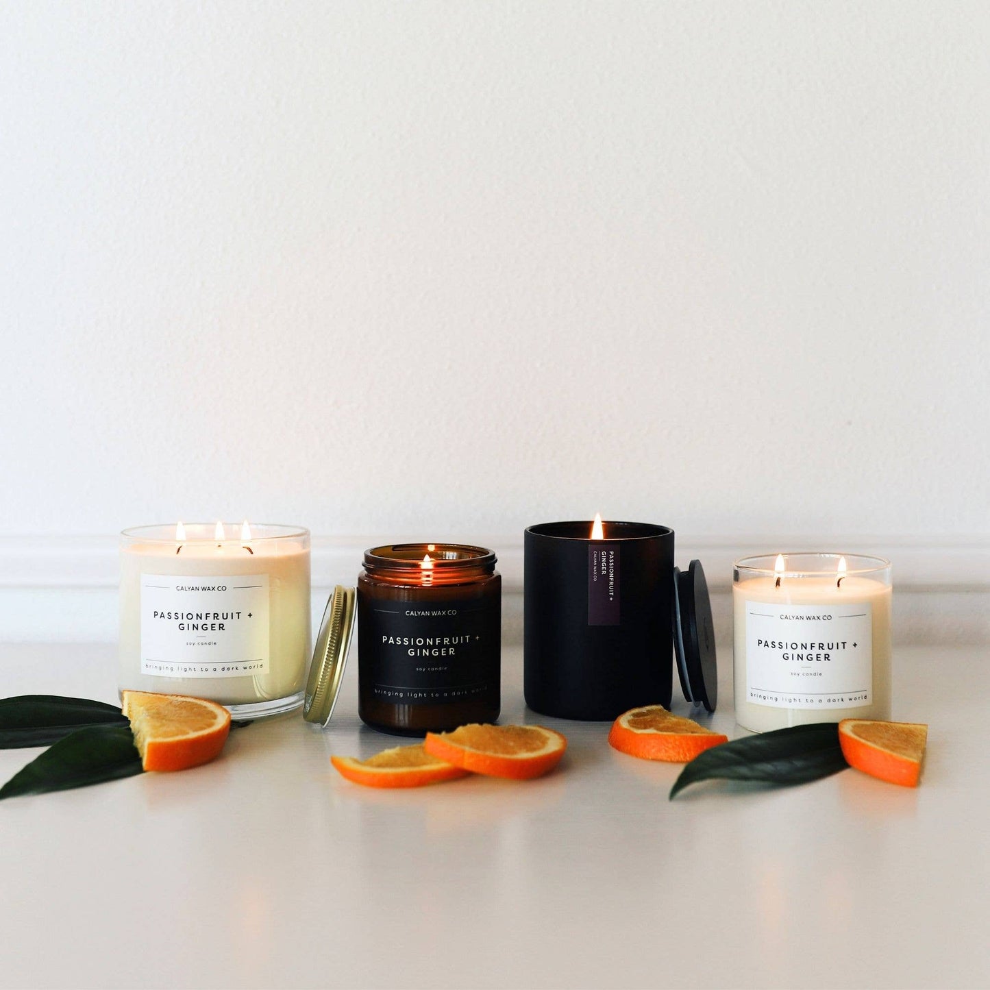 Passionfruit + Ginger - Matte Black Tumbler Soy Candle