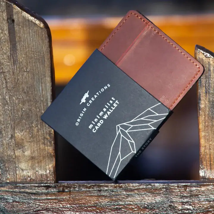 Saddle Brown Leather Card Wallet