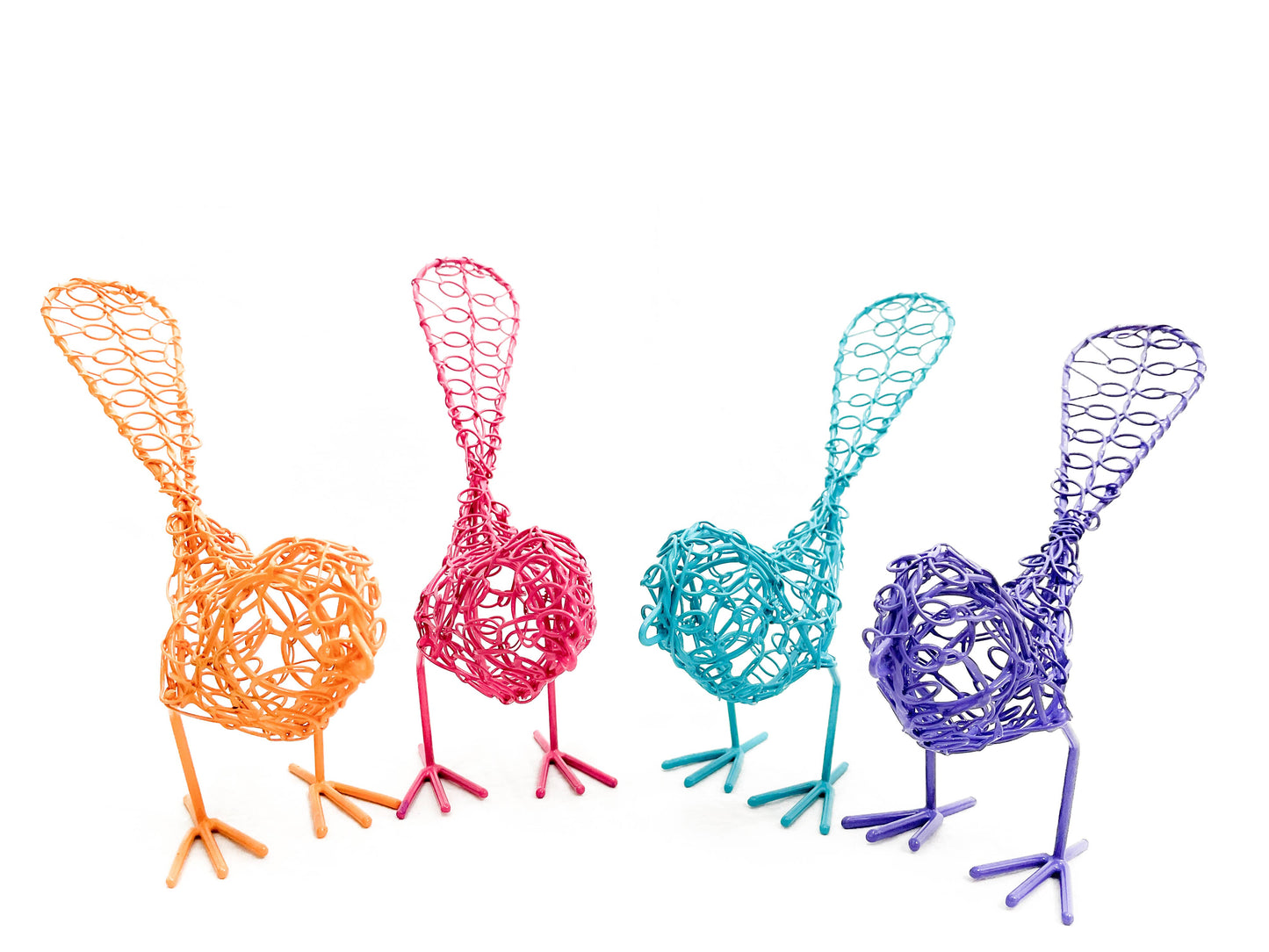 Vibrant Wrapped Wire Bird