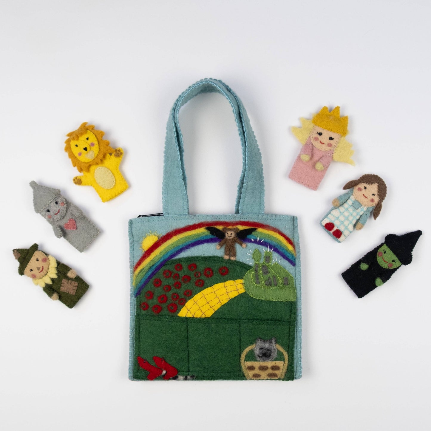 Felt Wizard of Oz Finger Puppet Bag