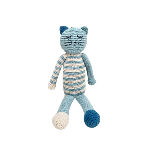 Sleeping Kitten - Blue Plush Toy