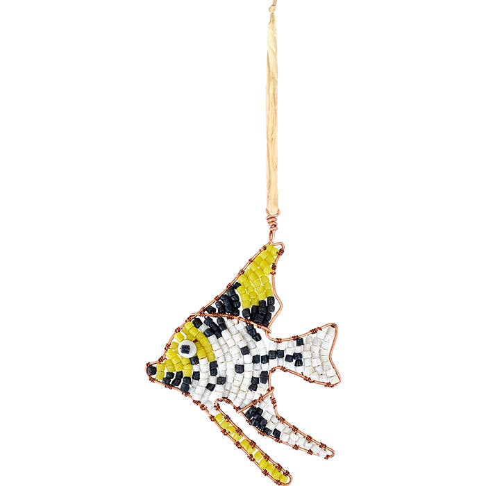 Beaded Angel Fish Ornament