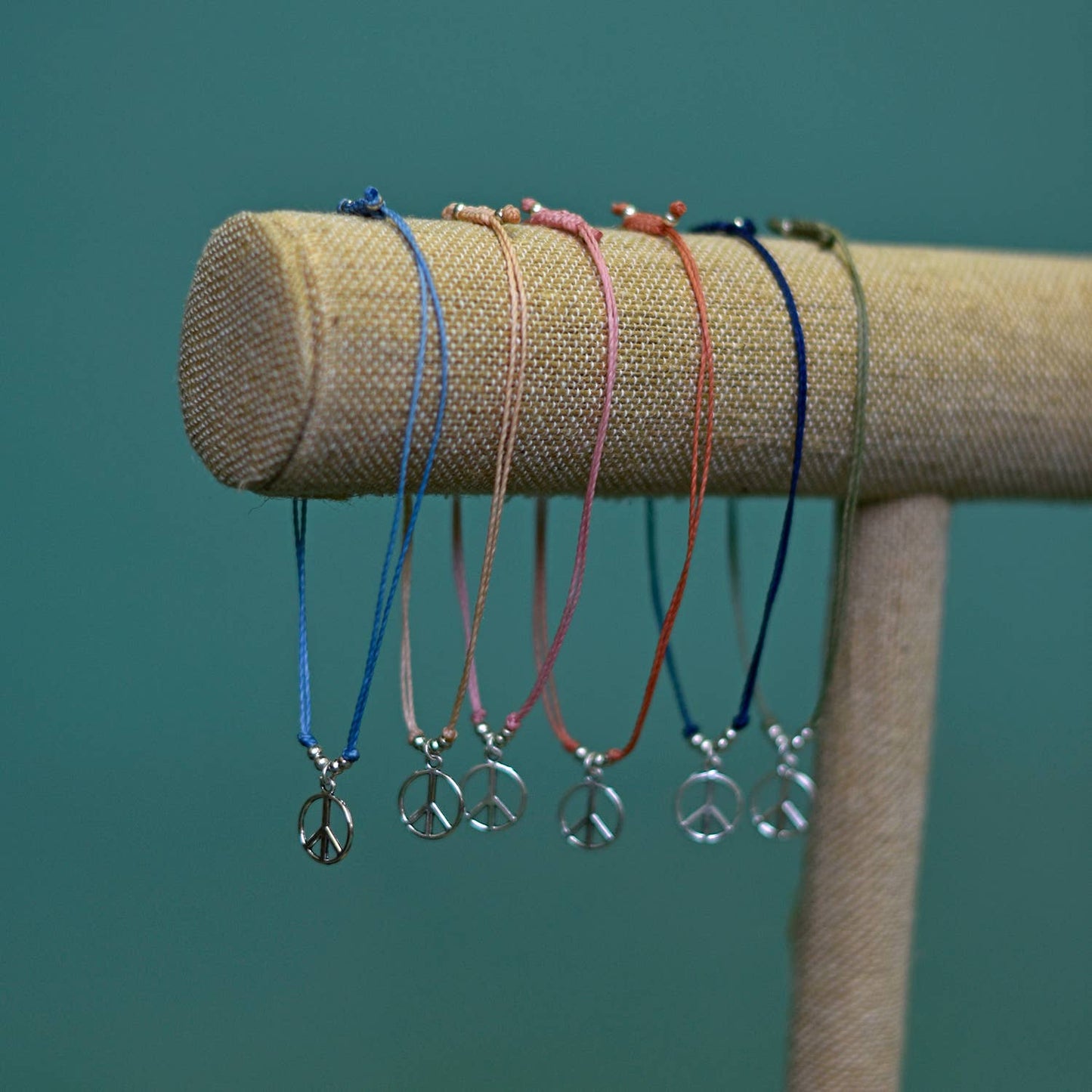 Peace String Charm Bracelet