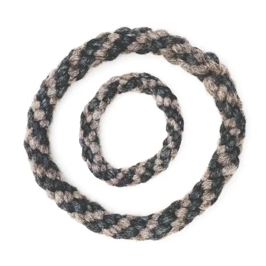 Dharma Dog Natural/Grey Rope Ring Toy 10"
