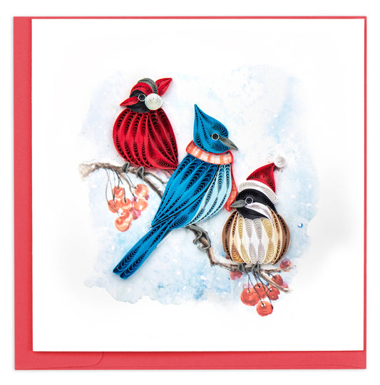 Quilled Snowbirds Greeting Card