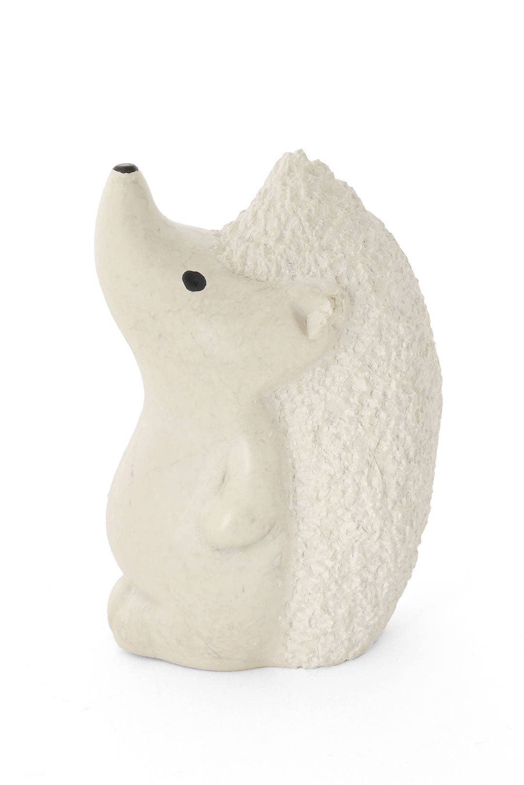 All Natural Textured Soapstone Standing Hedgehog Sculpture