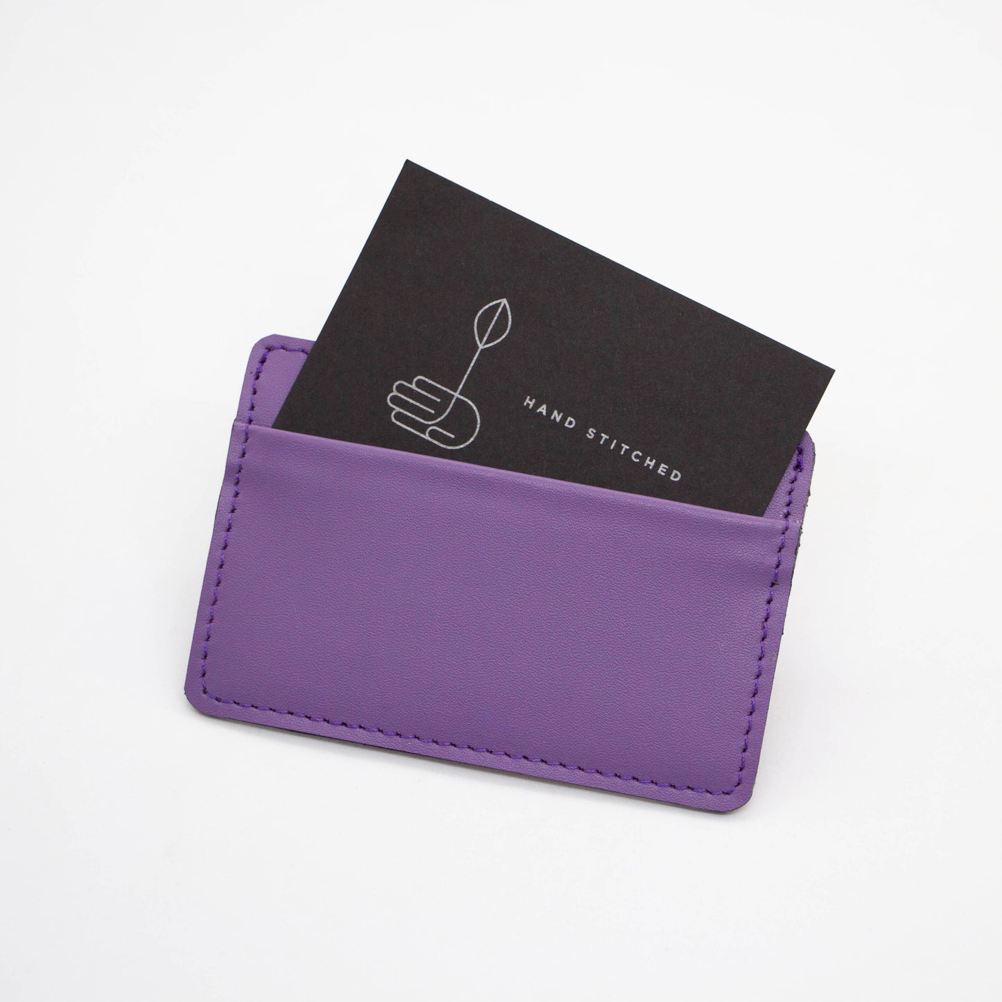 Purple Leather Card Wallet