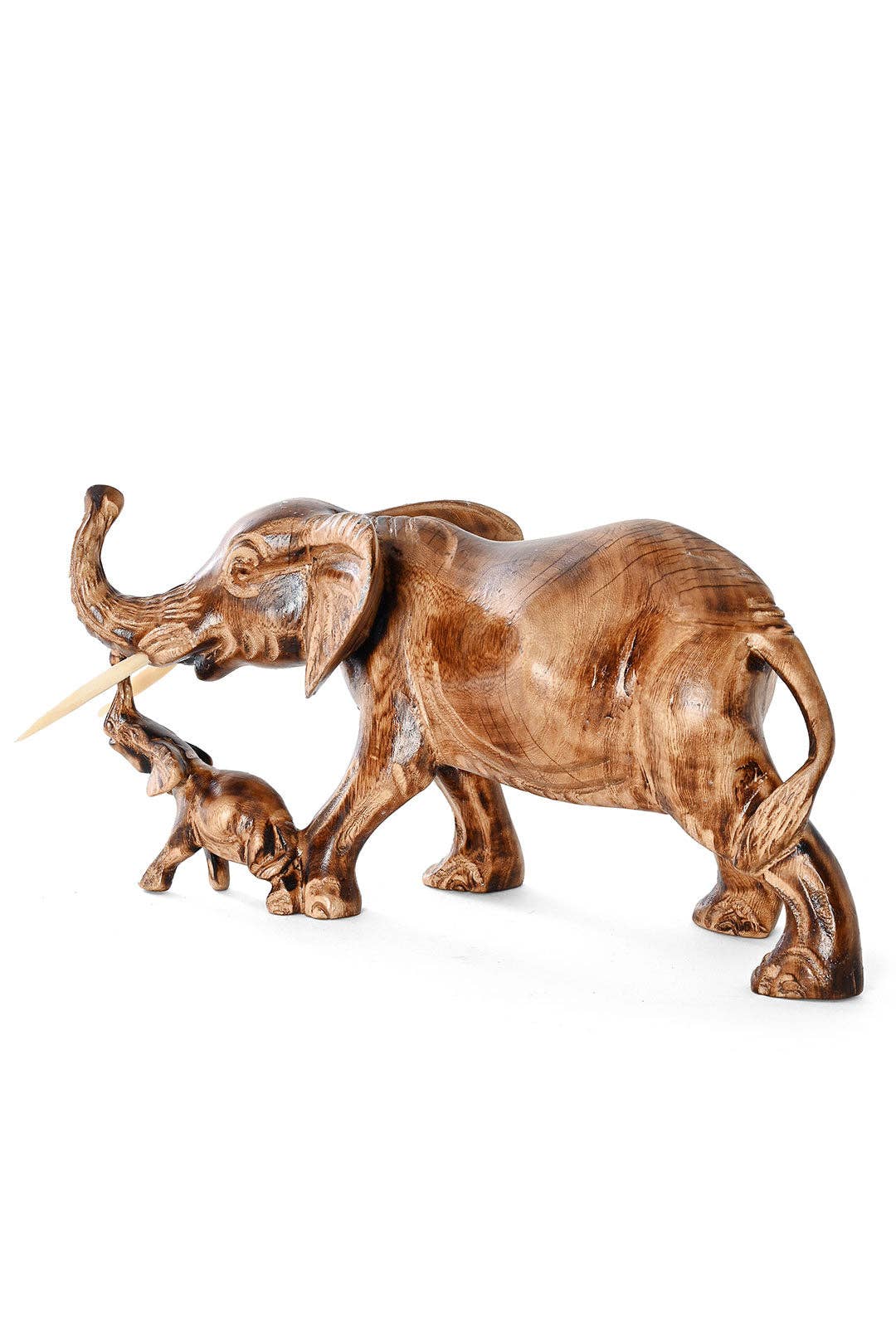 Mama and Baby African Elephant Sculpture