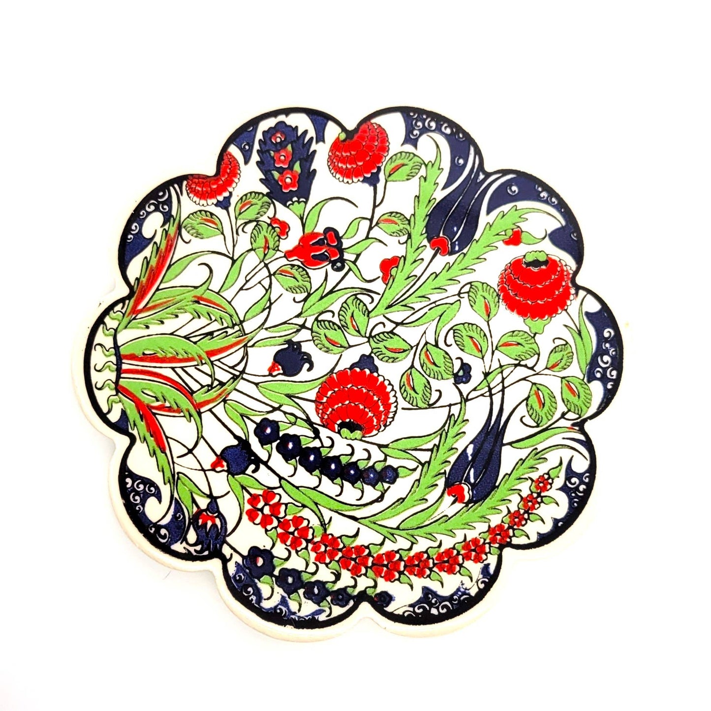 Ceramic Screen Printed Hot Pad Trivet in Assorted Patterns