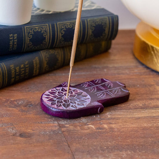 Hamsa Hand Soapstone Incense Holders