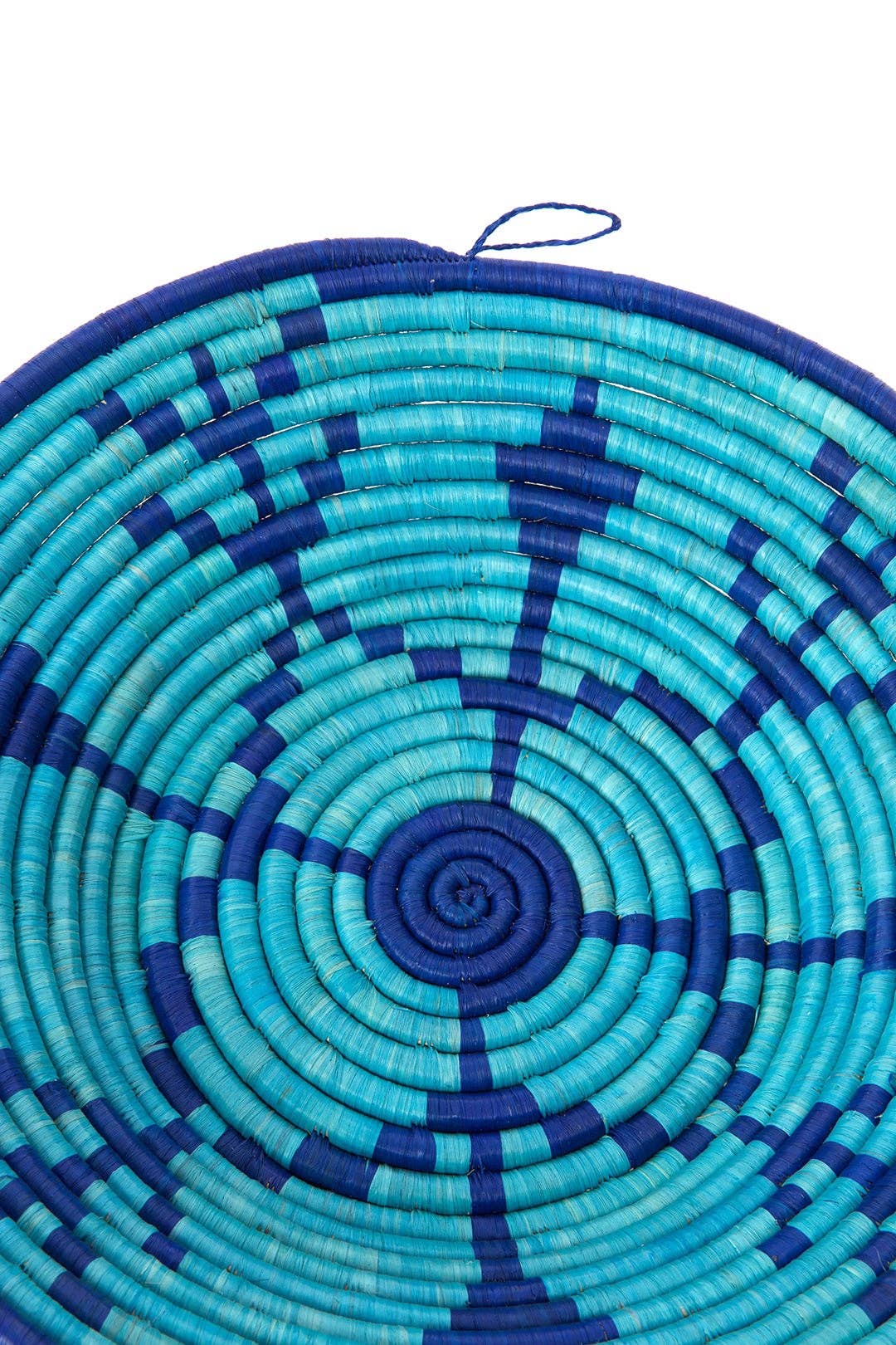 Blue Meadow Raffia Basket