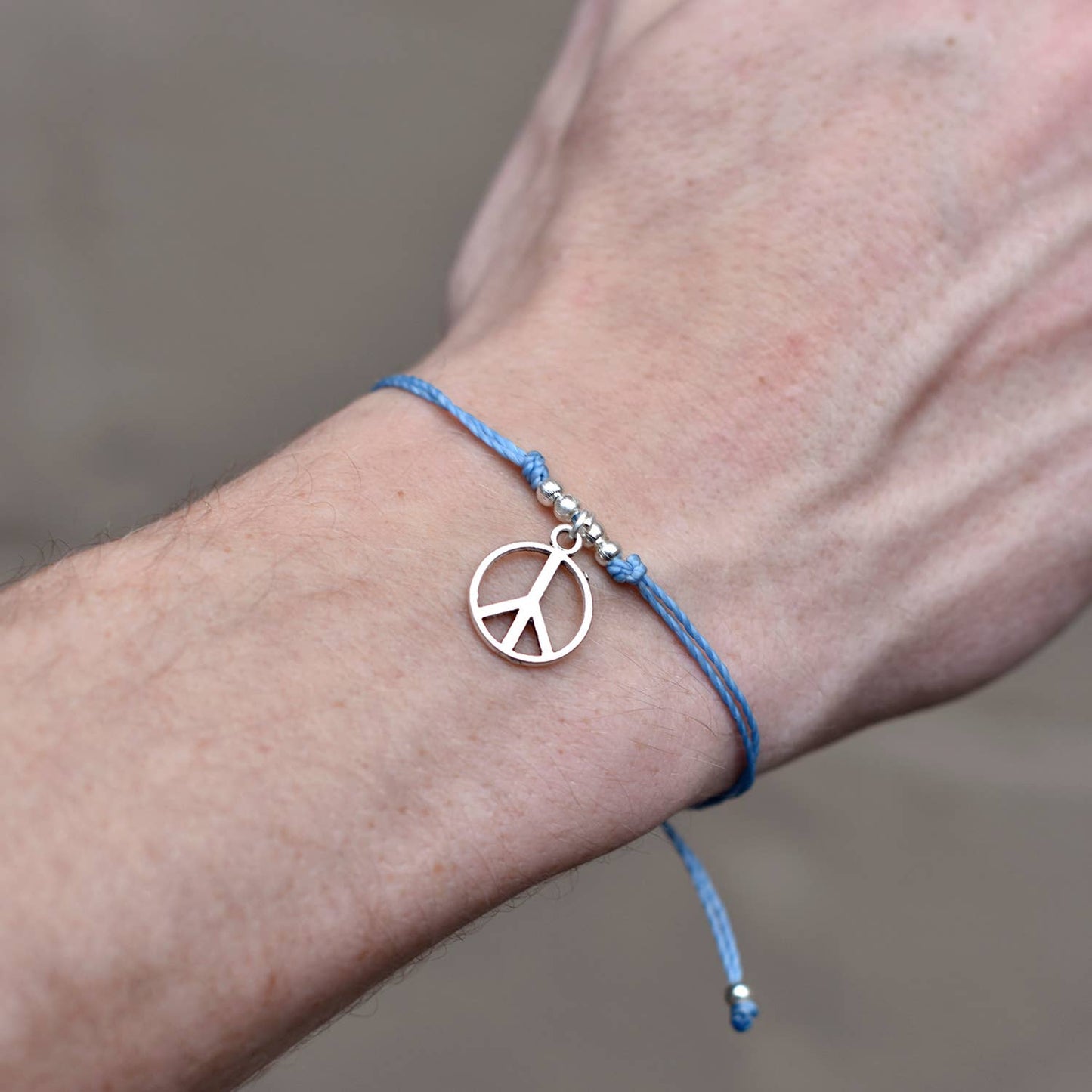 Peace String Charm Bracelet