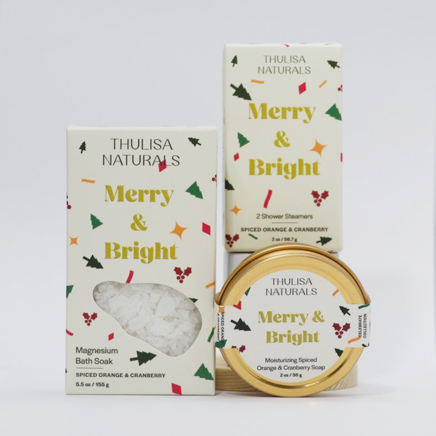 Merry & Bright Holiday Shower Steamers | Spiced Orange + Cranberry