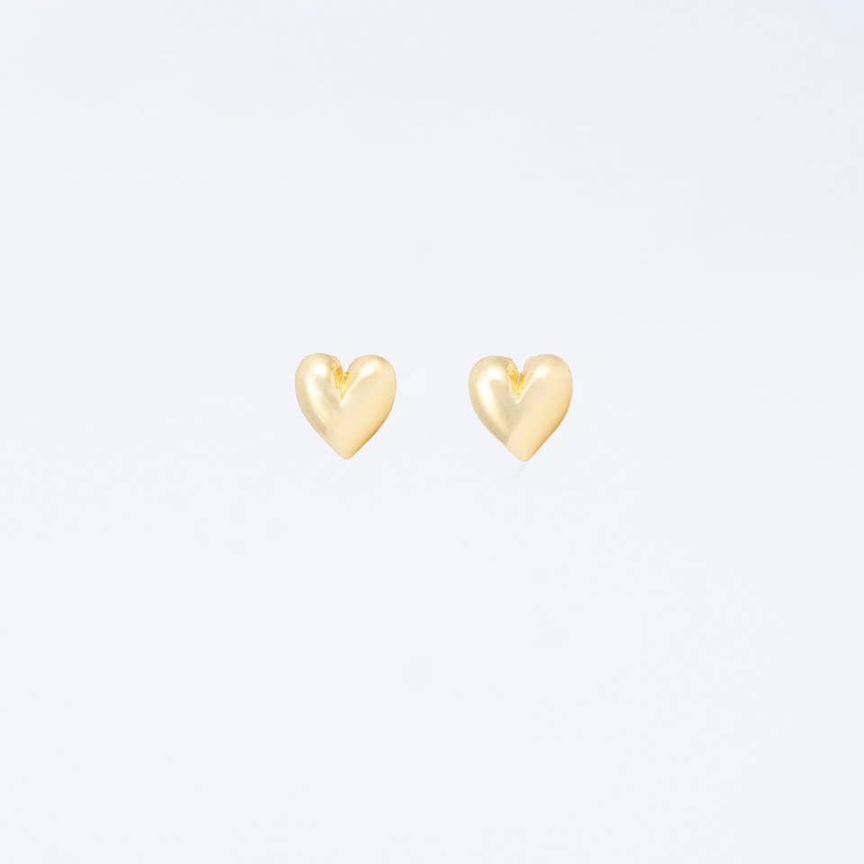 Heart of Gold Post Earrings