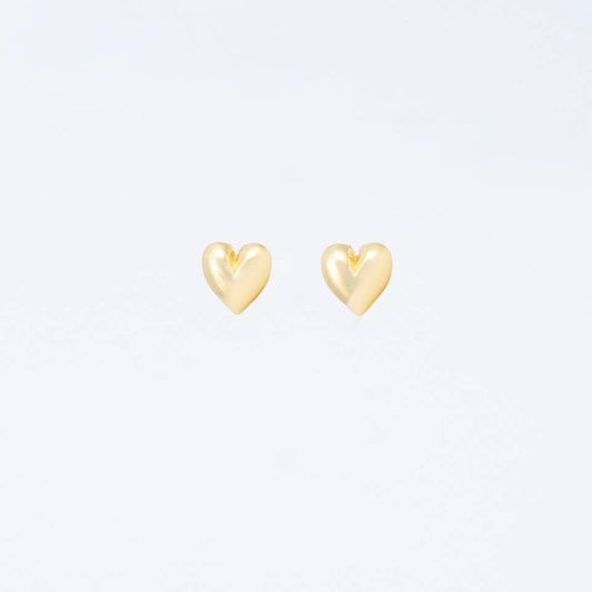 Heart of Gold Post Earrings
