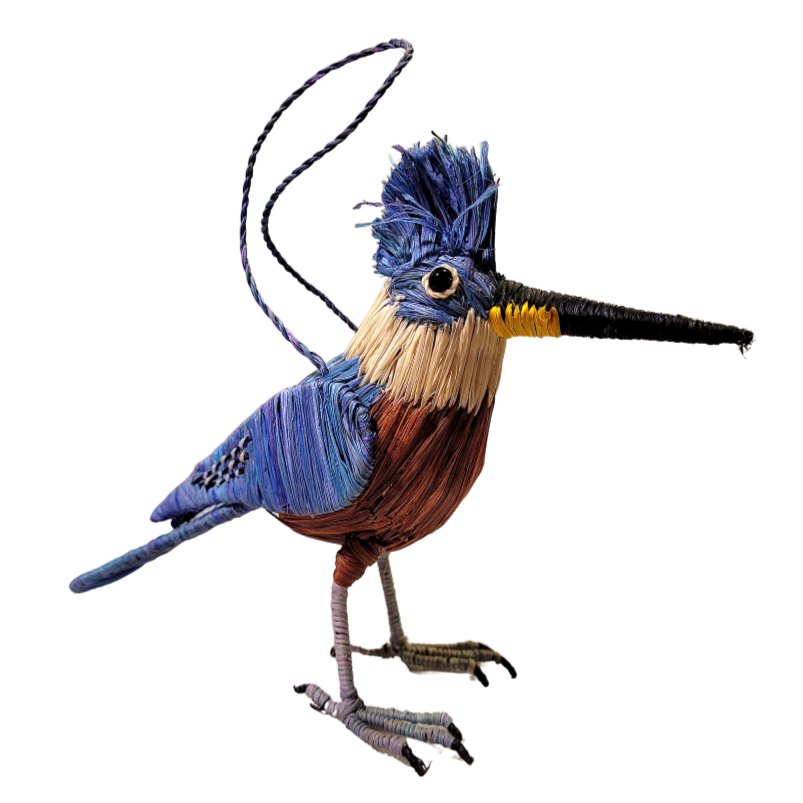 Kingfisher Woven Ornament