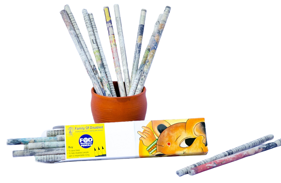 Recycled Newspaper Pencil