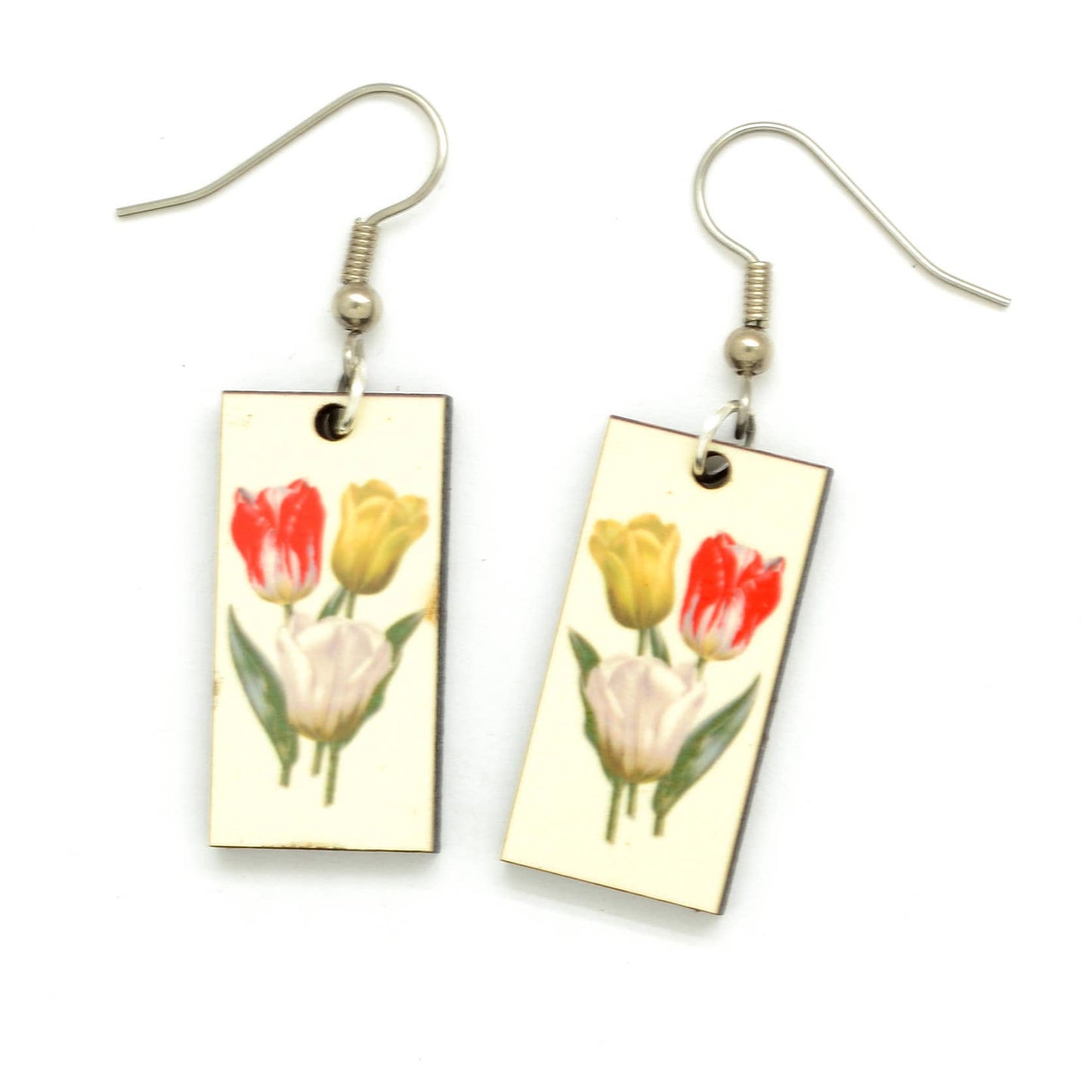Vintage Botanical Illustration Dangle Earrings