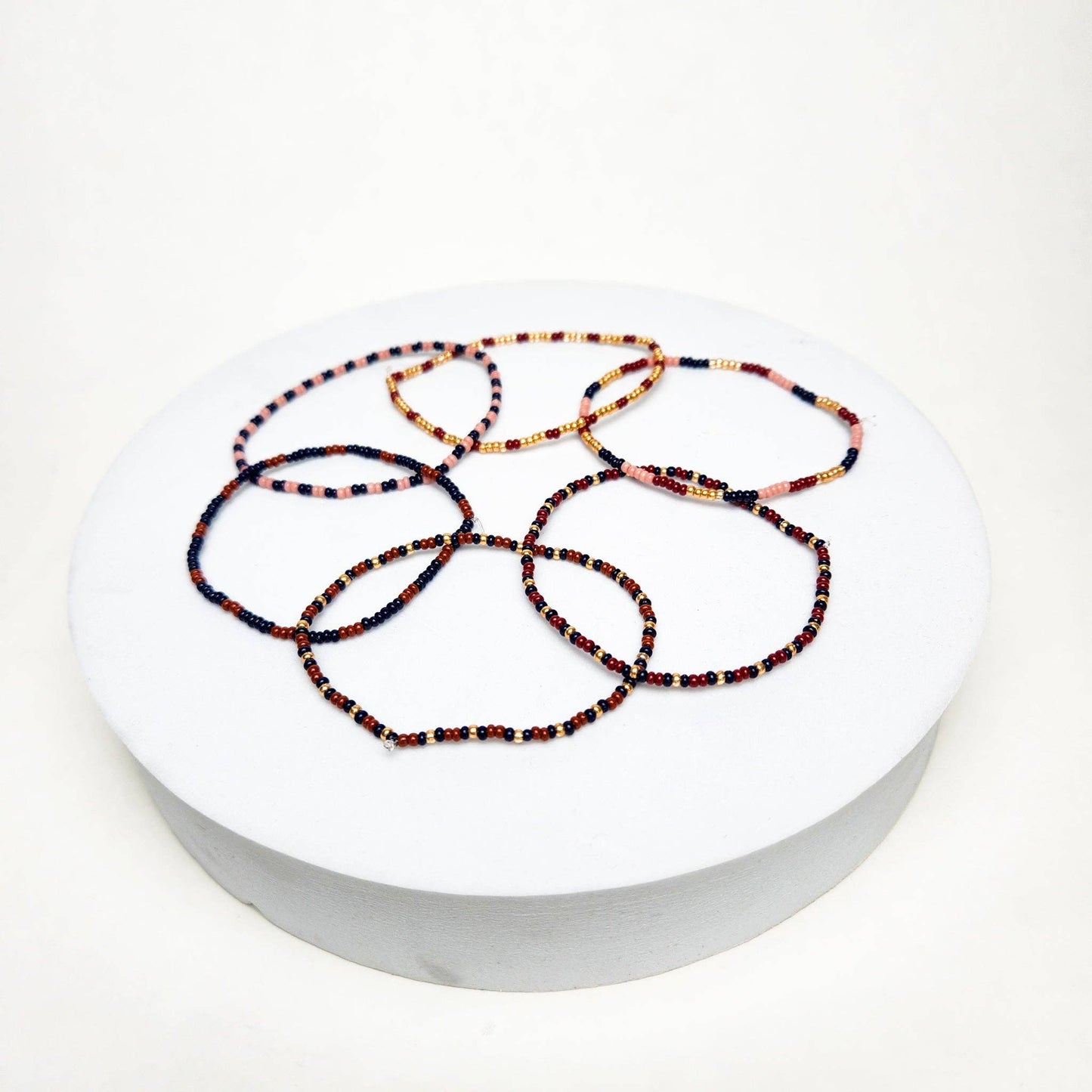 Sangria Seed Bead Bracelet Set