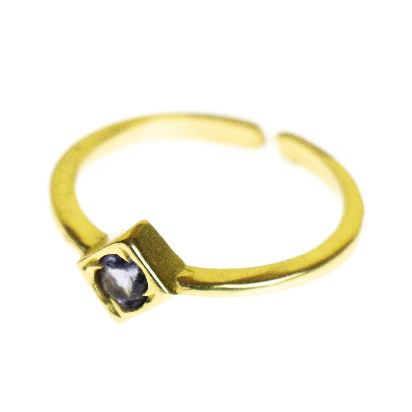 Lolite Brass Stackable Ring