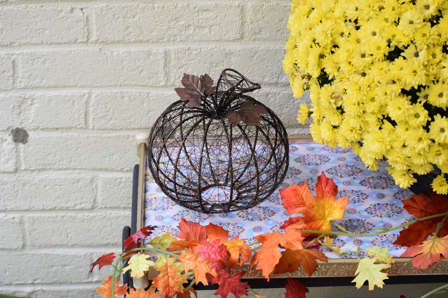 Bronze Wrapped Wire Pumpkin