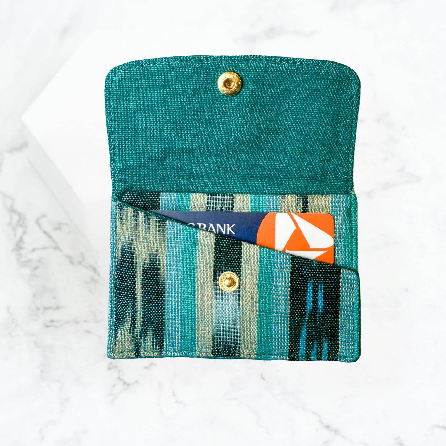 Guatemalan Card Wallet: Green Jaspe