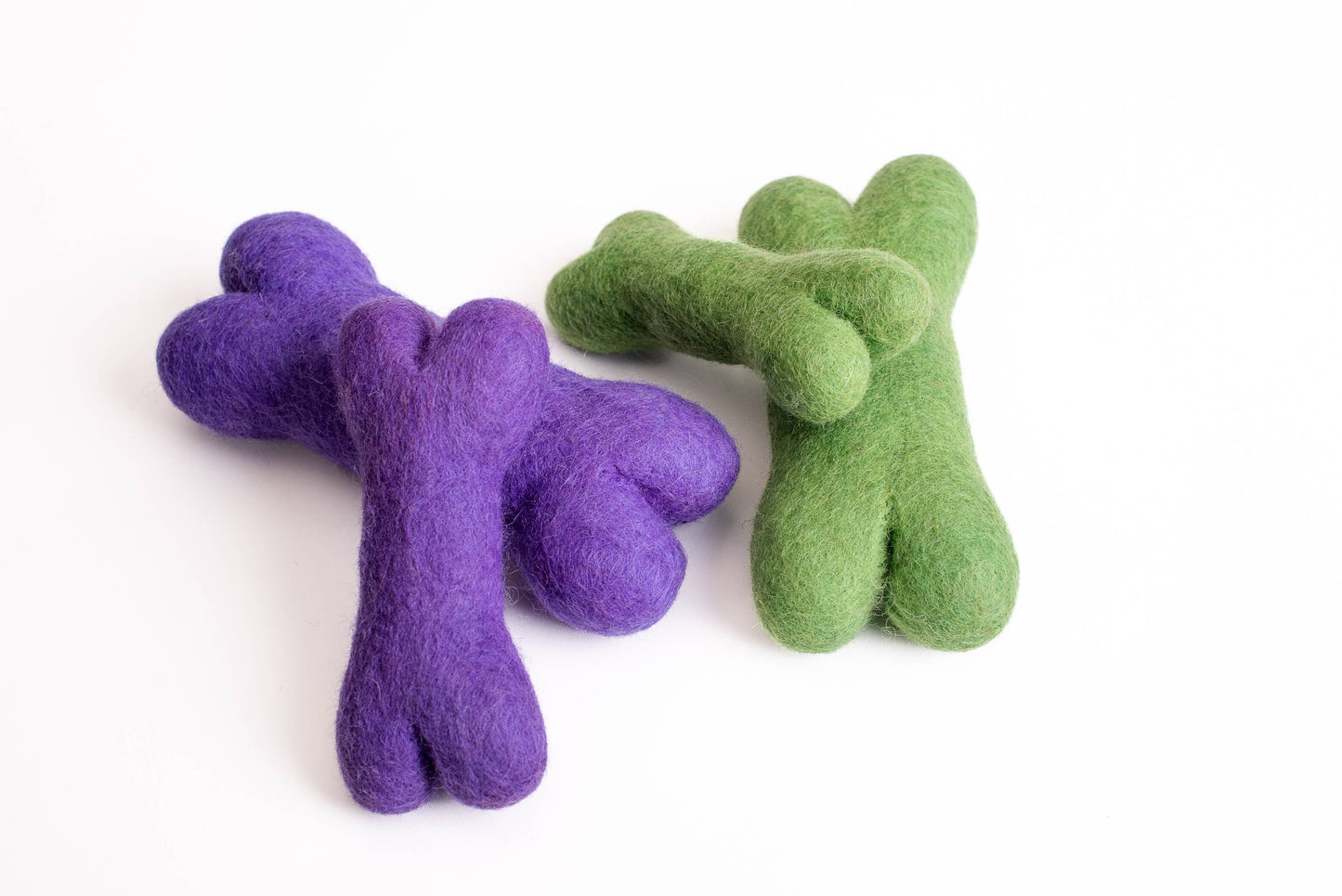 Eco Wool Colorful Dog Bones